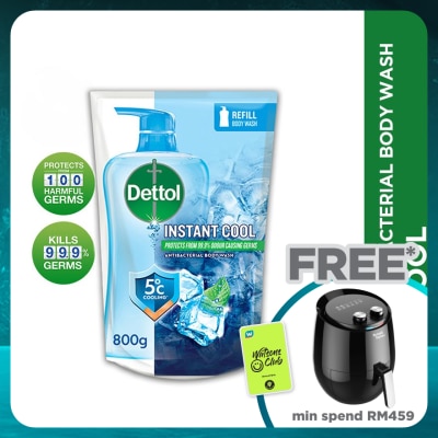 DETTOL Body Wash Refill Instant Cool Mint & Sea Minerals 800ml