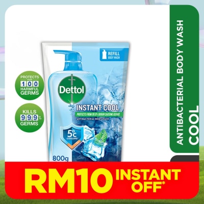 DETTOL Body Wash Refill Instant Cool Mint & Sea Minerals 800ml