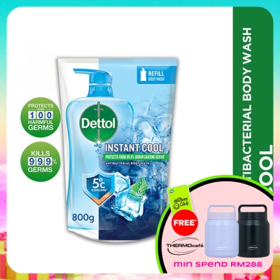 DETTOL - Body Wash Refill Instant Cool Mint & Sea Minerals 800ml