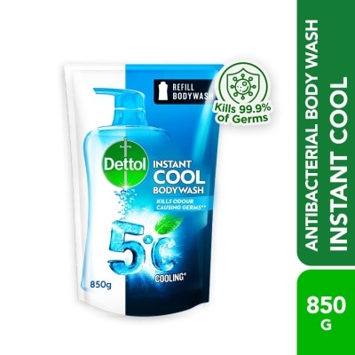 DETTOL Body Wash Refill Instant Cool Mint & Sea Minerals 850g