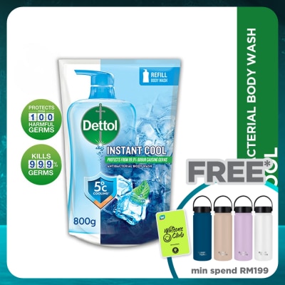 DETTOL Body Wash Refill Instant Cool Mint & Sea Minerals 800ml