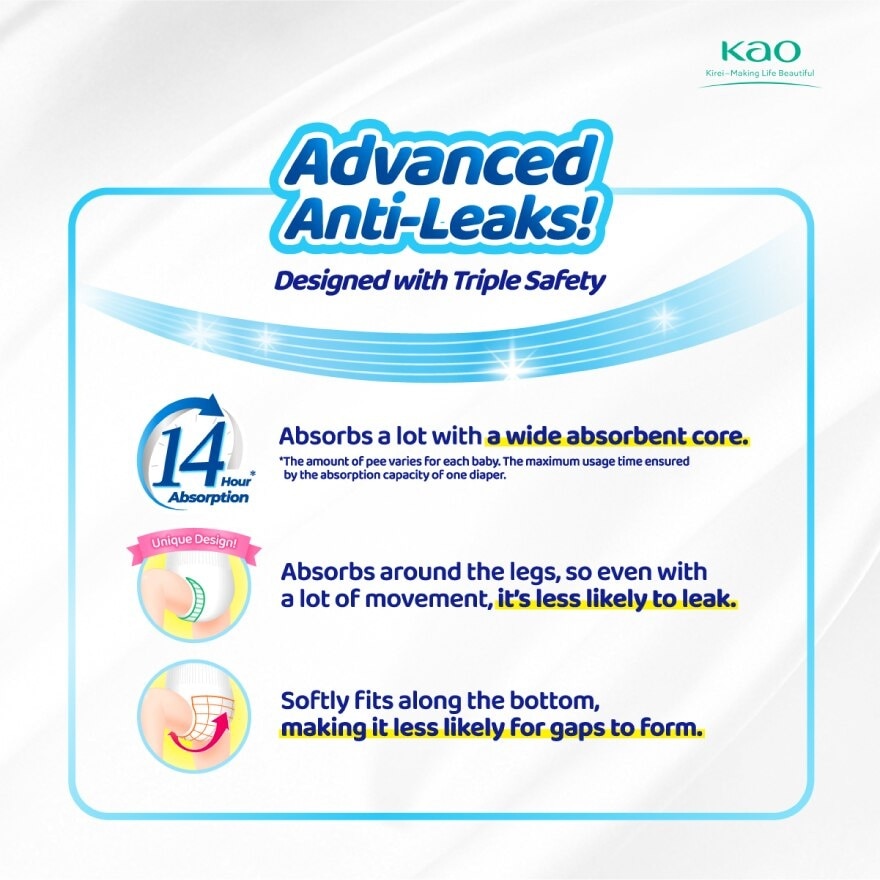 Merries Super Premium Pants Baby Diaper Super Jumbo pack (12-22kg) XL 38s