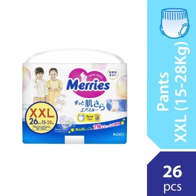 MERRIES Merries Super Premium Pants Baby Diaper Super Jumbo pack (15-28kg) XXL 26s