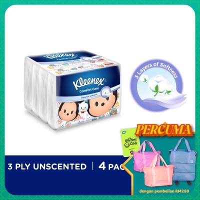 KLEENEX Facial Tissue Soft Pack Disney Tsum Tsum 3Ply (4x50s)