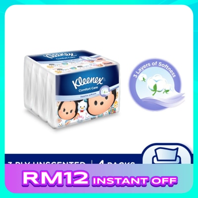 KLEENEX Facial Tissue Soft Pack Disney Tsum Tsum 3Ply (4x50s)