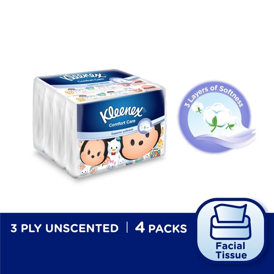 Facial Tissue Soft Pack Disney Tsum Tsum 3Ply (4x50s)