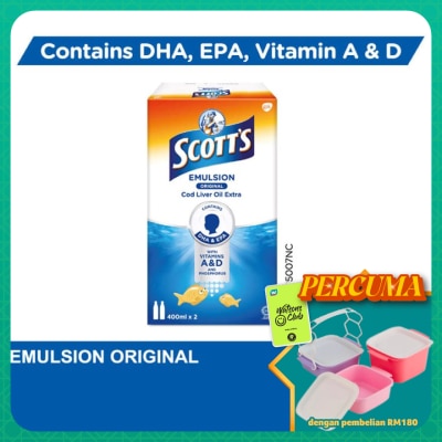 SCOTT'S - Emulsion Cod Liver Oil Original DHA & EPA 2X400ML