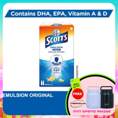 SCOTT'S - Emulsion Cod Liver Oil Original DHA & EPA 2X400ML