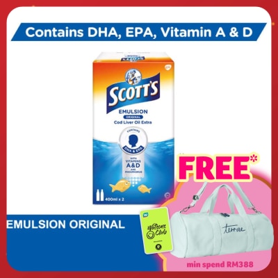 SCOTT'S Emulsion Cod Liver Oil Original DHA & EPA 2X400ML