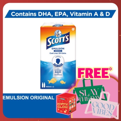 SCOTT'S Emulsion Cod Liver Oil Original DHA & EPA 2X400ML