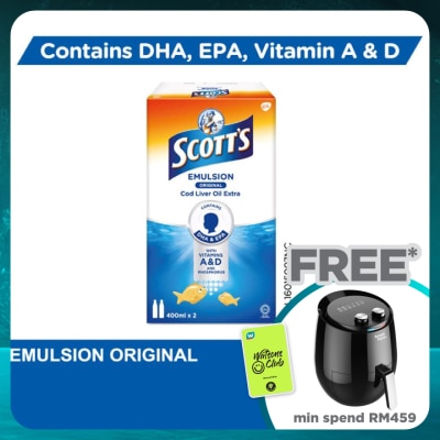SCOTT'S Emulsion Cod Liver Oil Original DHA & EPA 2X400ML