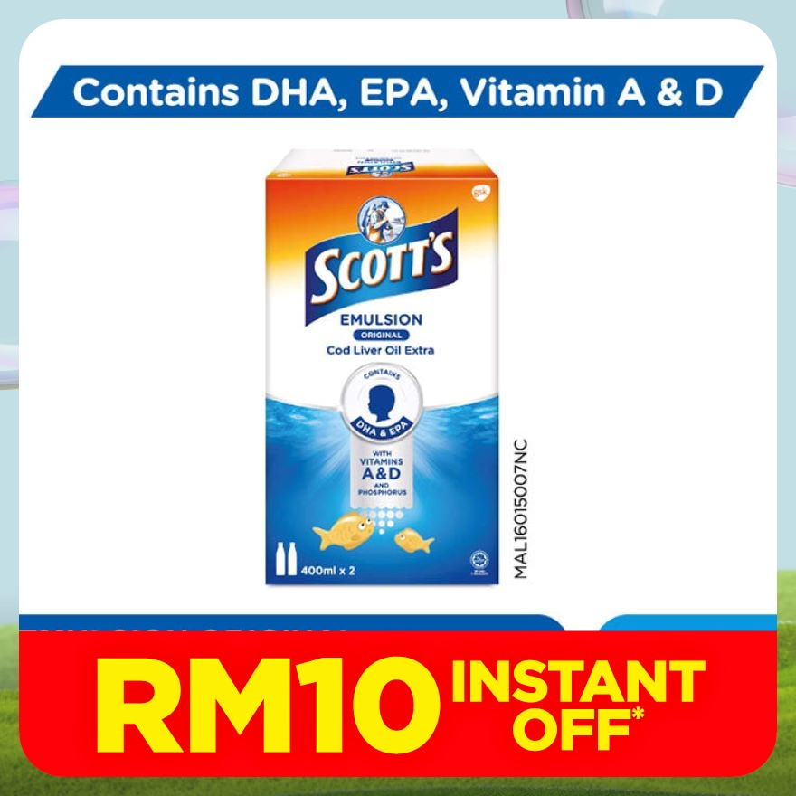 Emulsion Cod Liver Oil Original DHA & EPA 2X400ML