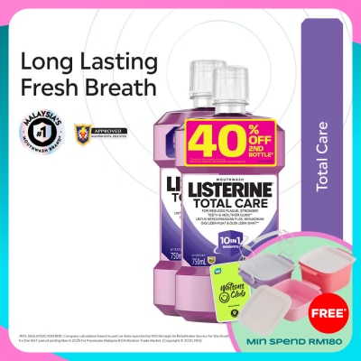 LISTERINE Listerine Total Care 750ml Twin Pack