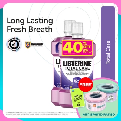 LISTERINE Listerine Total Care 750ml Twin Pack