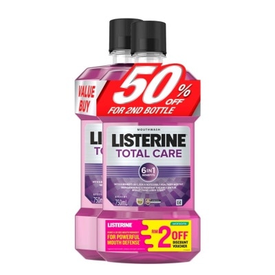 LISTERINE Total Care 6 In 1 Mouth Wash 2 x 750ml