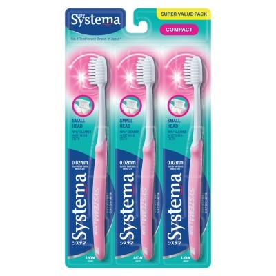 SYSTEMA Super Value Pack Compact Toothbrush 3's