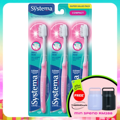 SYSTEMA - Super Value Pack Compact Toothbrush 3's