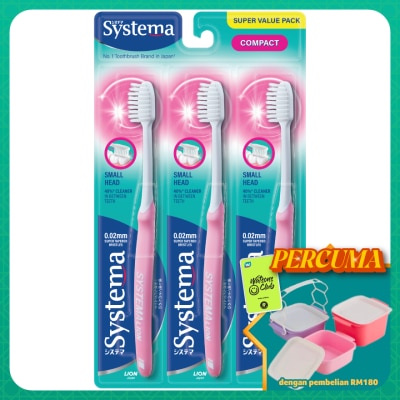 SYSTEMA - Super Value Pack Compact Toothbrush 3's