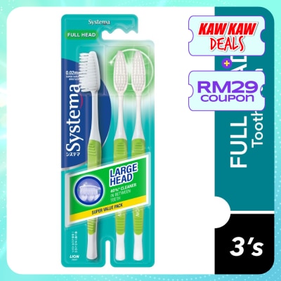 SYSTEMA Super Value Pack Fullhead Toothbrush 3's