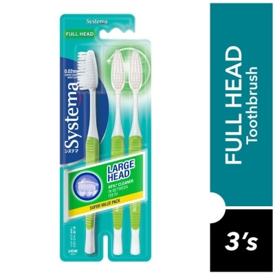 SYSTEMA Super Value Pack Fullhead Toothbrush 3's