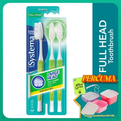 SYSTEMA - Super Value Pack Fullhead Toothbrush 3's