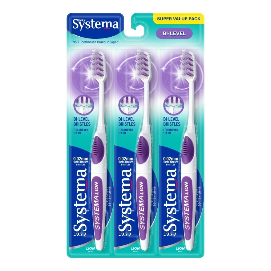 Super Value Pack Bi-Level  Bristle Toothbrush 3's