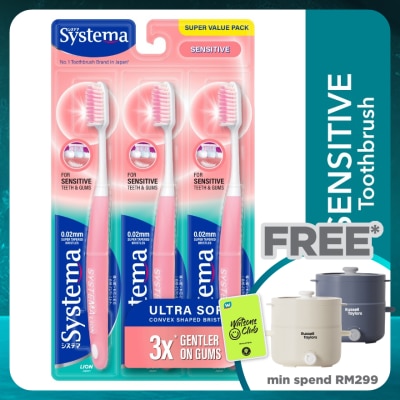 SYSTEMA Super Value Pack Sensitive Toothbrush 3's