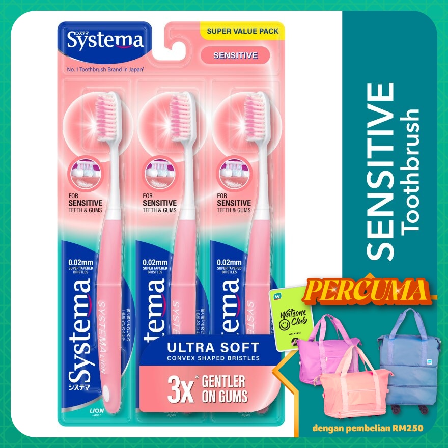Super Value Pack Sensitive Toothbrush 3's