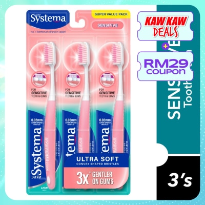 SYSTEMA Super Value Pack Sensitive Toothbrush 3's