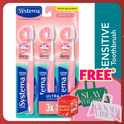SYSTEMA Super Value Pack Sensitive Toothbrush 3's