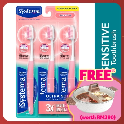 SYSTEMA Super Value Pack Sensitive Toothbrush 3's