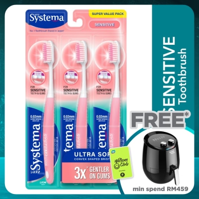 SYSTEMA Super Value Pack Sensitive Toothbrush 3's