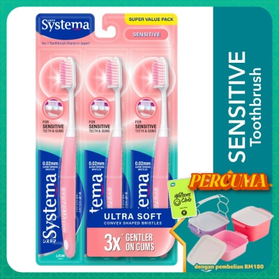 SYSTEMA - Super Value Pack Sensitive Toothbrush 3's