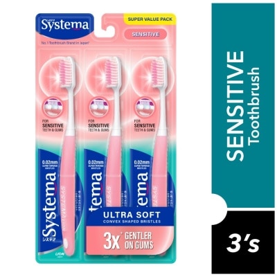 SYSTEMA Super Value Pack Sensitive Toothbrush 3's