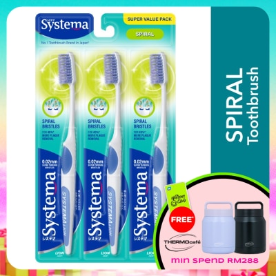SYSTEMA - Super Value Pack Spiral Toothbrush 3's