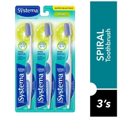 SYSTEMA Super Value Pack Spiral Toothbrush 3's