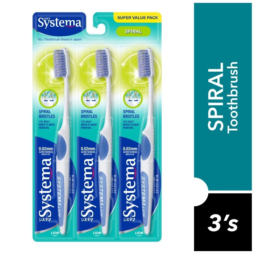 Super Value Pack Spiral Toothbrush 3's