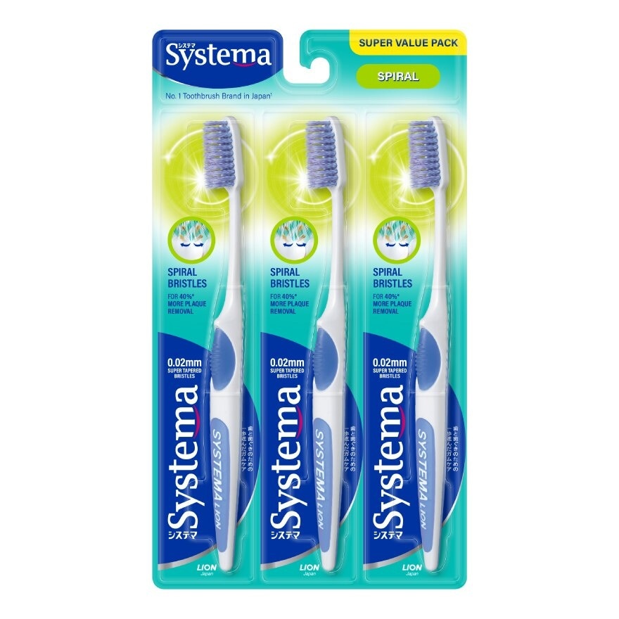 Super Value Pack Spiral Toothbrush 3's