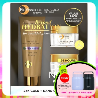 BIO-ESSENCE - 24K Bio Gold Cleanser+Day Cream + Night Cream