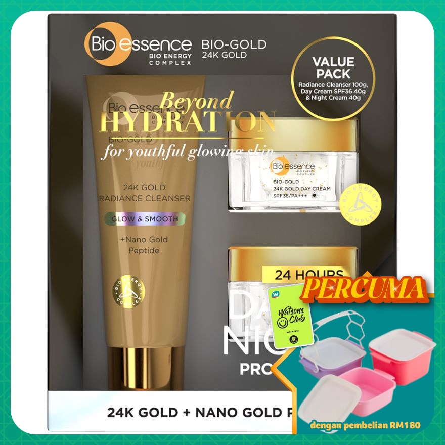 24K Bio Gold Cleanser+Day Cream + Night Cream