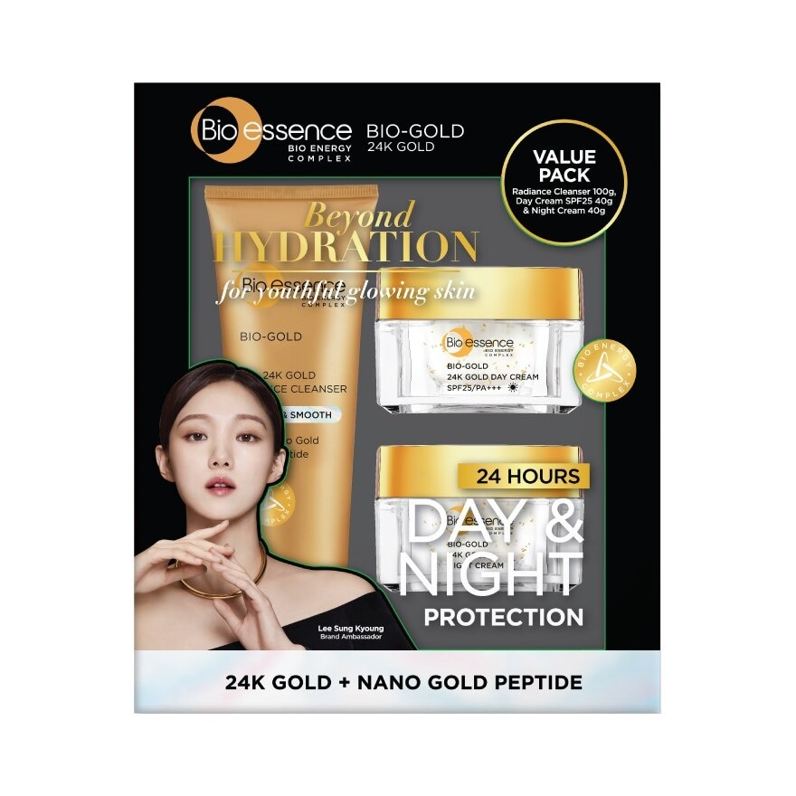 24K Bio Gold Cleanser+Day Cream + Night Cream