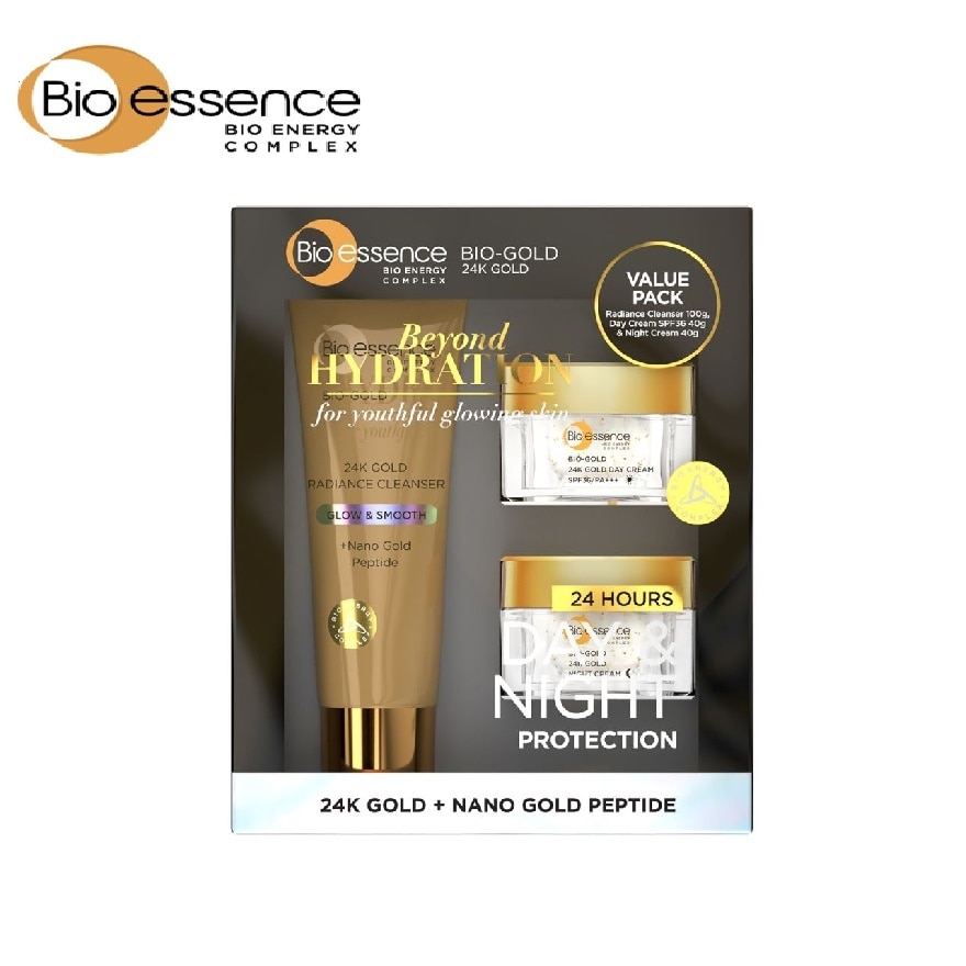 24K Bio Gold Cleanser+Day Cream + Night Cream