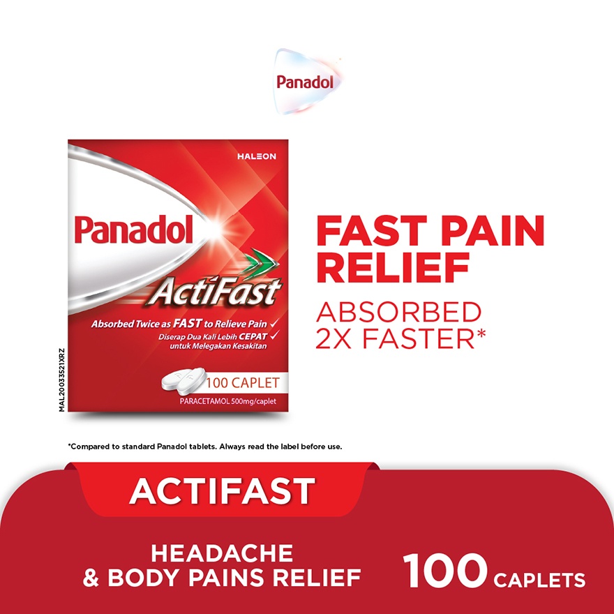 Actifast Fast Pain Relief Caplet (100's) image