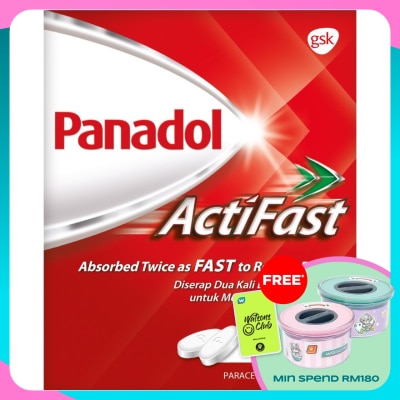 PANADOL Actifast Paracetamol Fast Pain Relief Caplet 20S