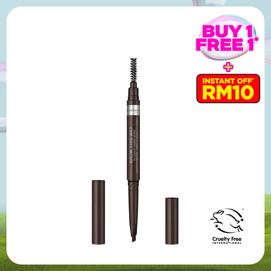 RIMMEL Brow this Way 2 in 1 Filler& Fixer Dark Brown