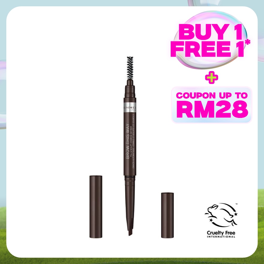 RIMMEL Brow this Way 2 in 1 Filler& Fixer Dark Brown