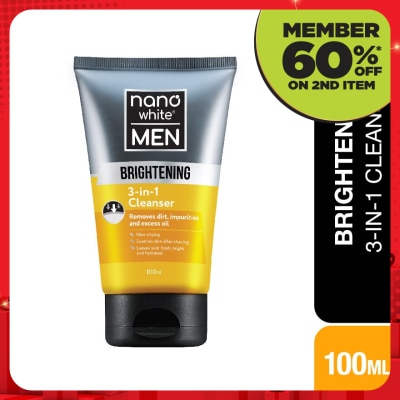 NANO WHITE MEN Brightening 3-in-1 Cleanser 100ml