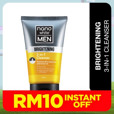 NANO WHITE MEN Brightening 3-in-1 Cleanser 100ml