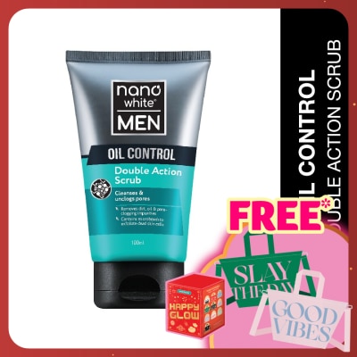 NANO WHITE MEN Oil Control Double Action Scrub 100ml