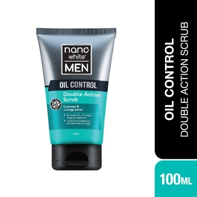 NANO WHITE MEN Oil Control Double Action Scrub 100ml